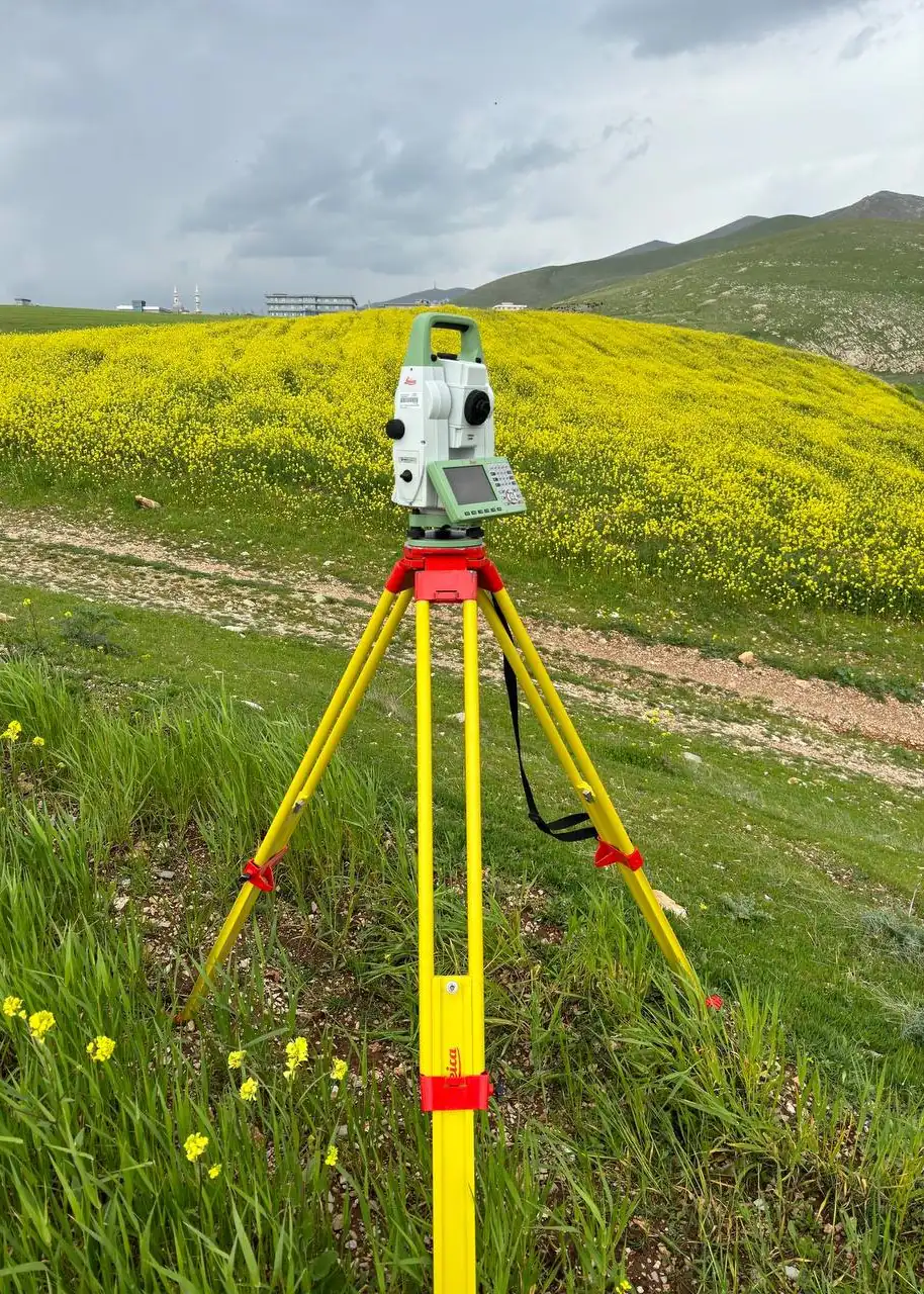 Construction surveying field work