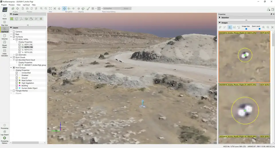 Pix4D GCP verification